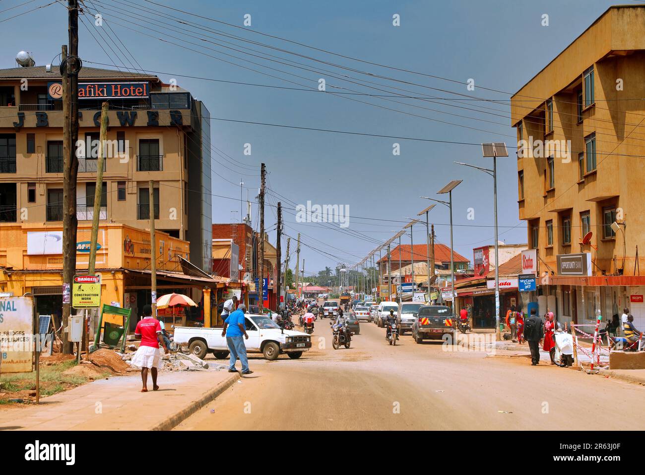 Per le strade dell'Uganda Foto Stock