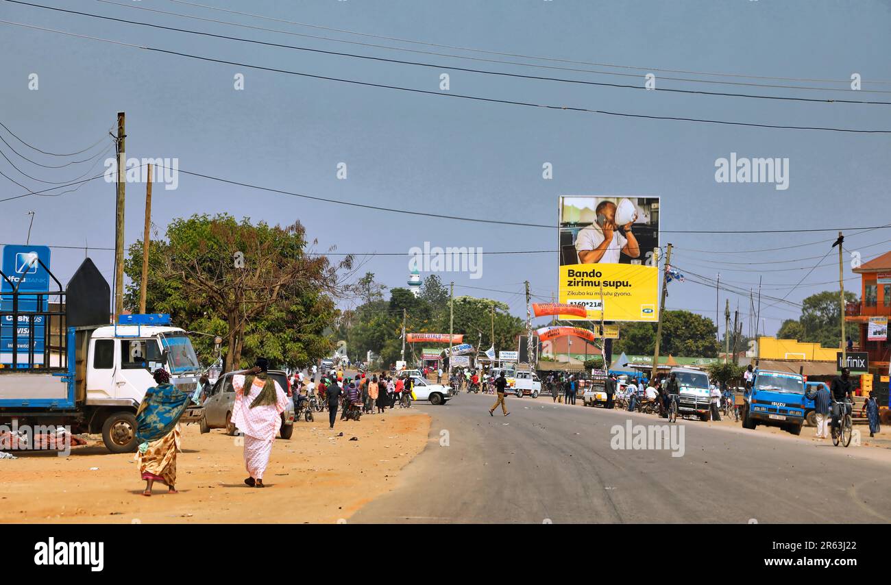 Per le strade dell'Uganda Foto Stock