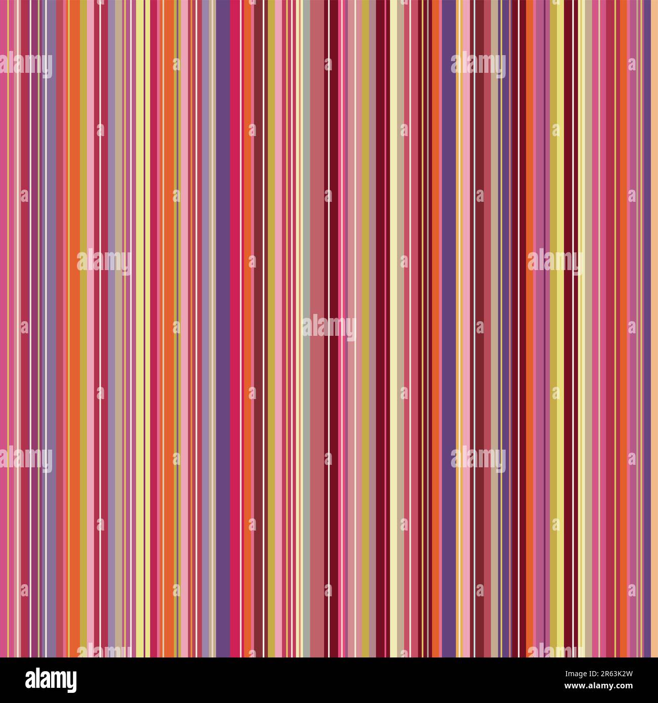 Motivo a strisce retrò (senza cuciture) con colori caldi Illustrazione Vettoriale