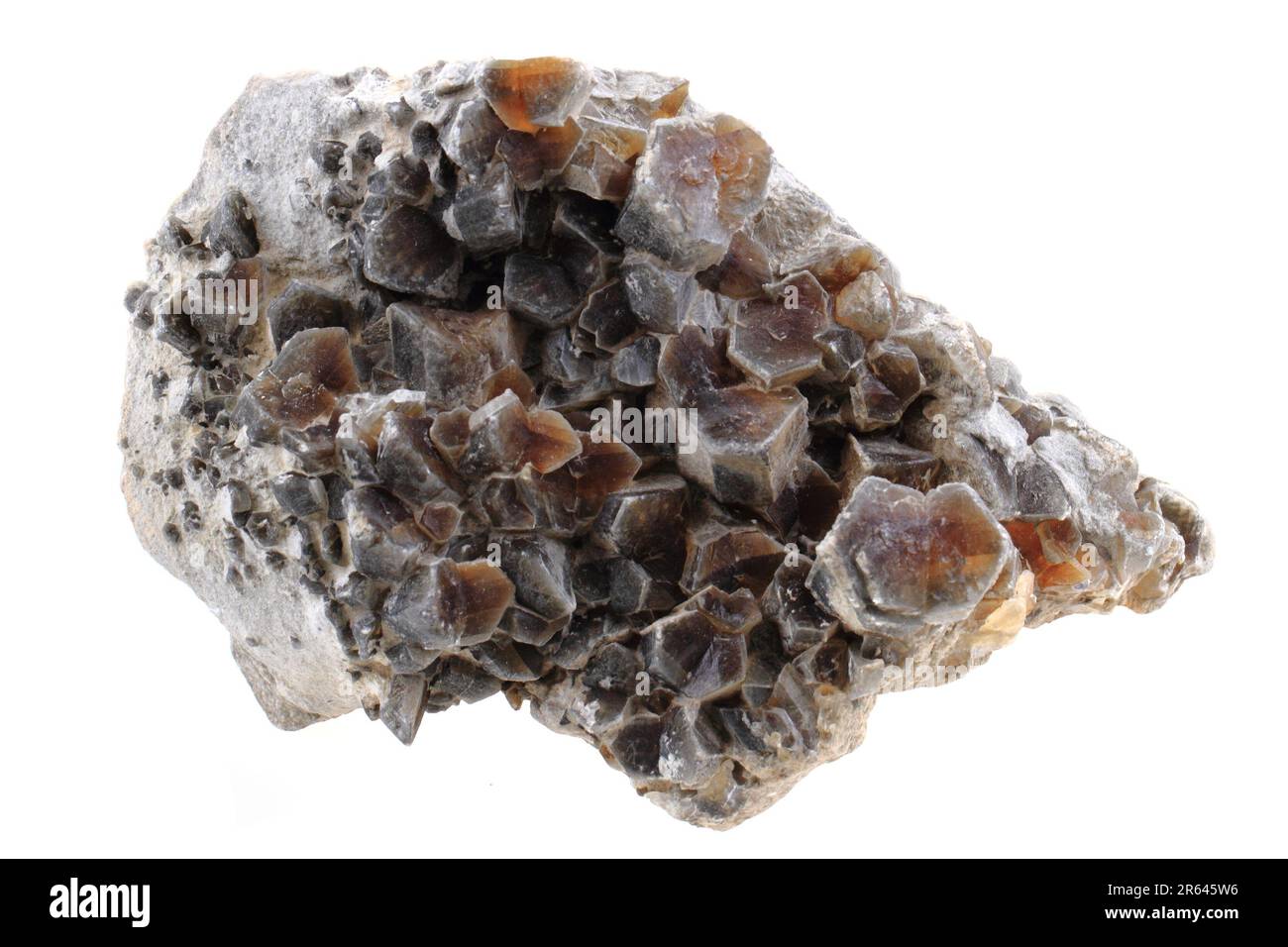 minerale di gesso isolato su sfondo bianco Foto Stock