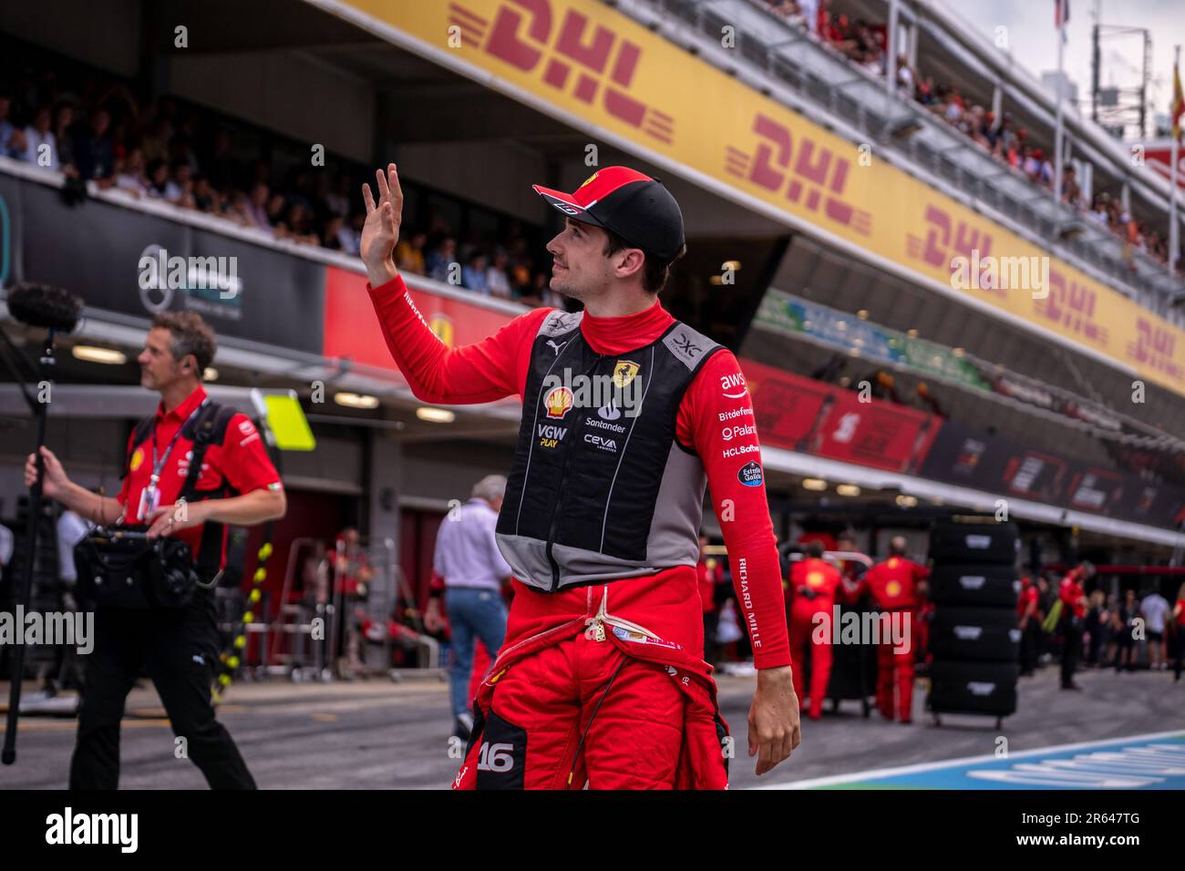 Circuit de Barcelona-Catalunya, Barcellona, SpainMonaco, 4,Giugno.2023: Charles Leclerc, durante il Gran Premio di Formula uno di Monaco Foto Stock