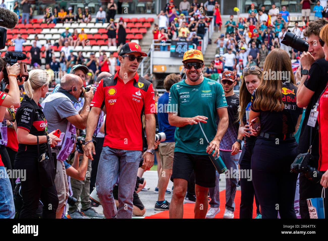 Circuit de Barcelona-Catalunya, Barcellona, SpainMonaco, 4,Giugno.2023: Charles Leclerc, durante il Gran Premio di Formula uno di Monaco Foto Stock
