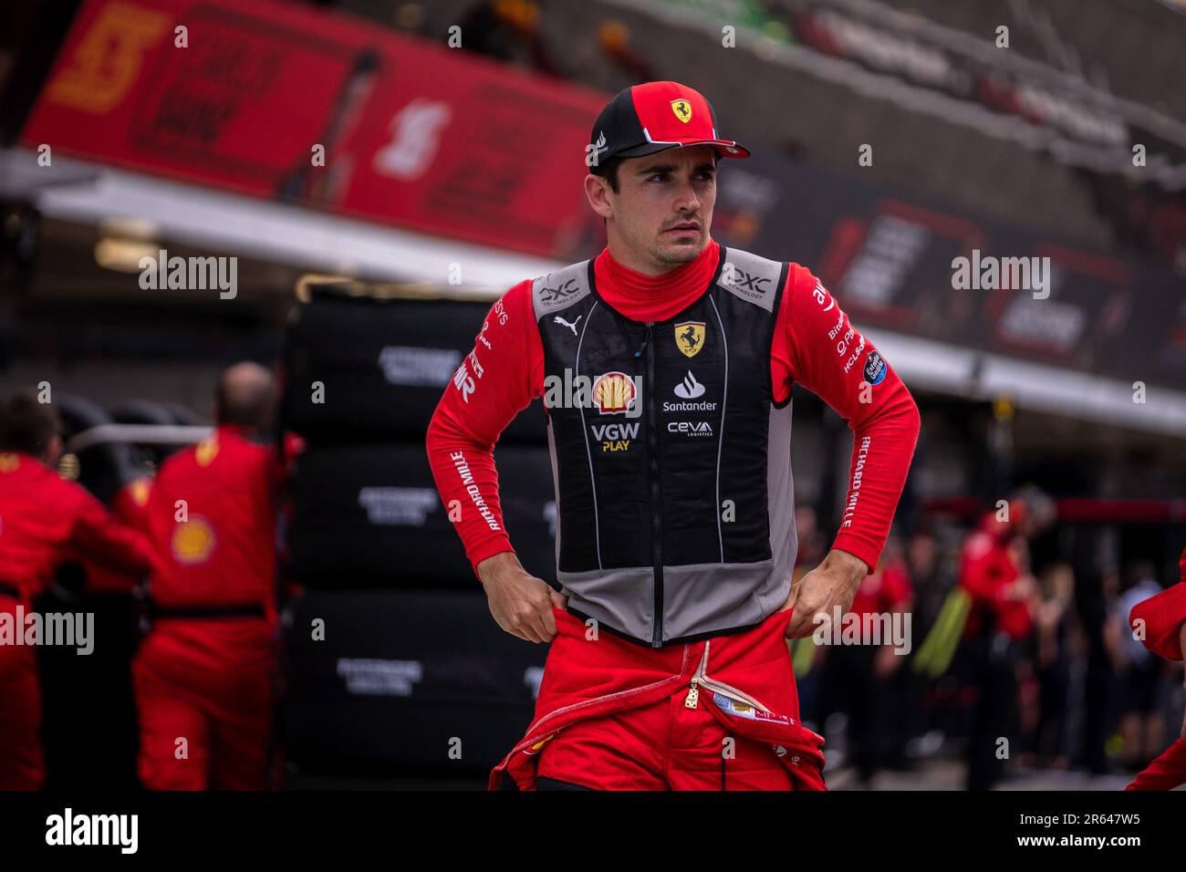 Circuit de Barcelona-Catalunya, Barcellona, SpainMonaco, 4,Giugno.2023: Charles Leclerc, durante il Gran Premio di Formula uno di Monaco Foto Stock
