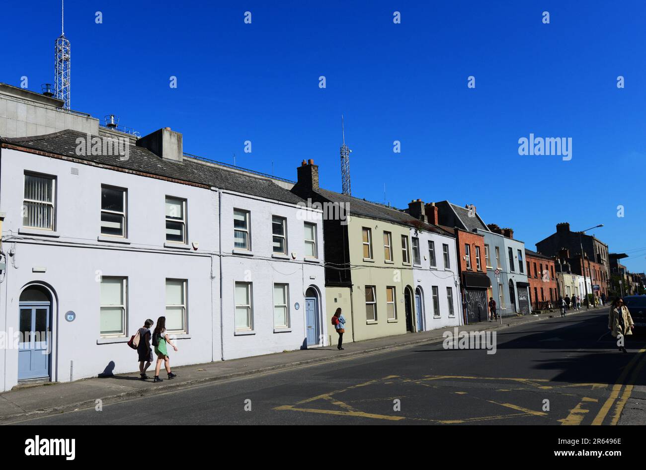 Bellissimi edifici antichi a Dublino, Irlanda. Foto Stock
