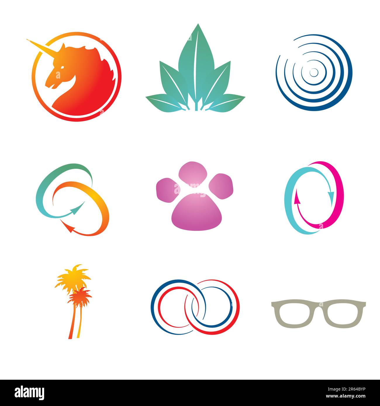 Set di modelli di logo/branding vettoriale aziendale. È sufficiente inserire il proprio marchio. Illustrazione Vettoriale