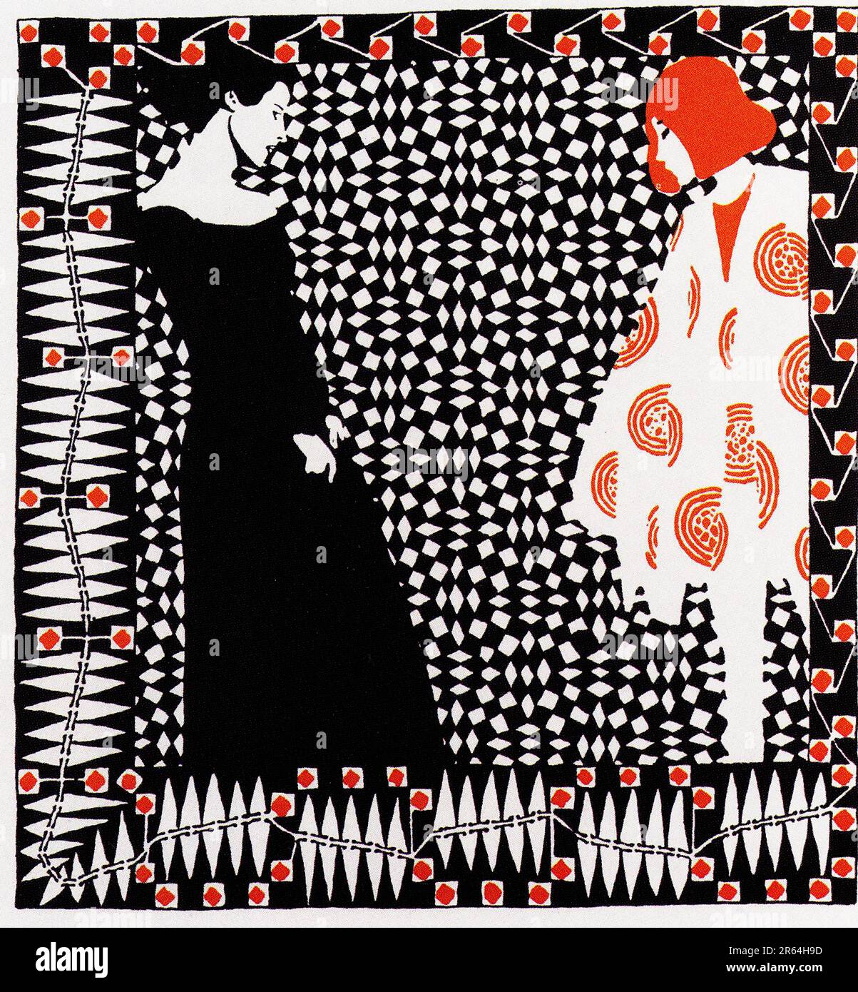 Kolo Moser - Primavera primaverile - illustrazione del poema omonimo di Rainer Maria Rilke - 1901 Foto Stock