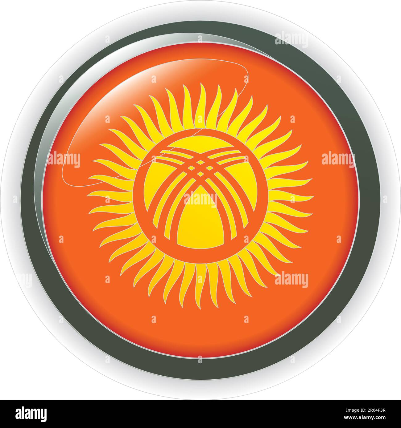 bandiere del mondo. Pulsante Vector (vettore) Illustrazione Vettoriale