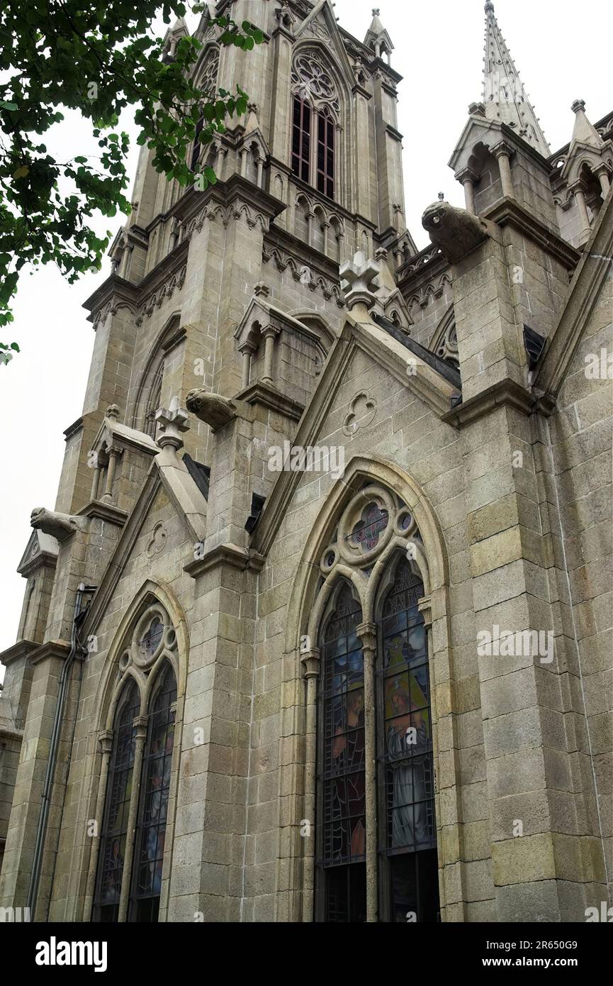 广州市 中國 Guangzhou, Cina; chiesa cattolica neogotica; Iglesia Católica neogótica; Neugotische katholische Kirche; neogotycki kościół katolicki 新哥德式天主教堂 Foto Stock
