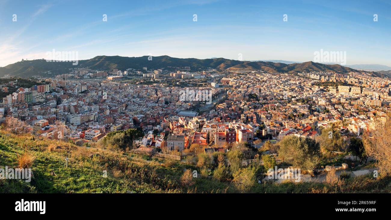 Paesaggio urbano di Barcellona Foto Stock
