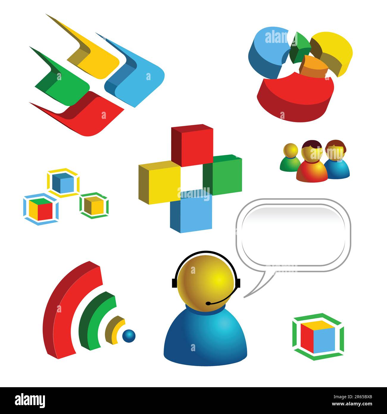 icone isolate vettoriali correlate al web e alla tecnologia Illustrazione Vettoriale