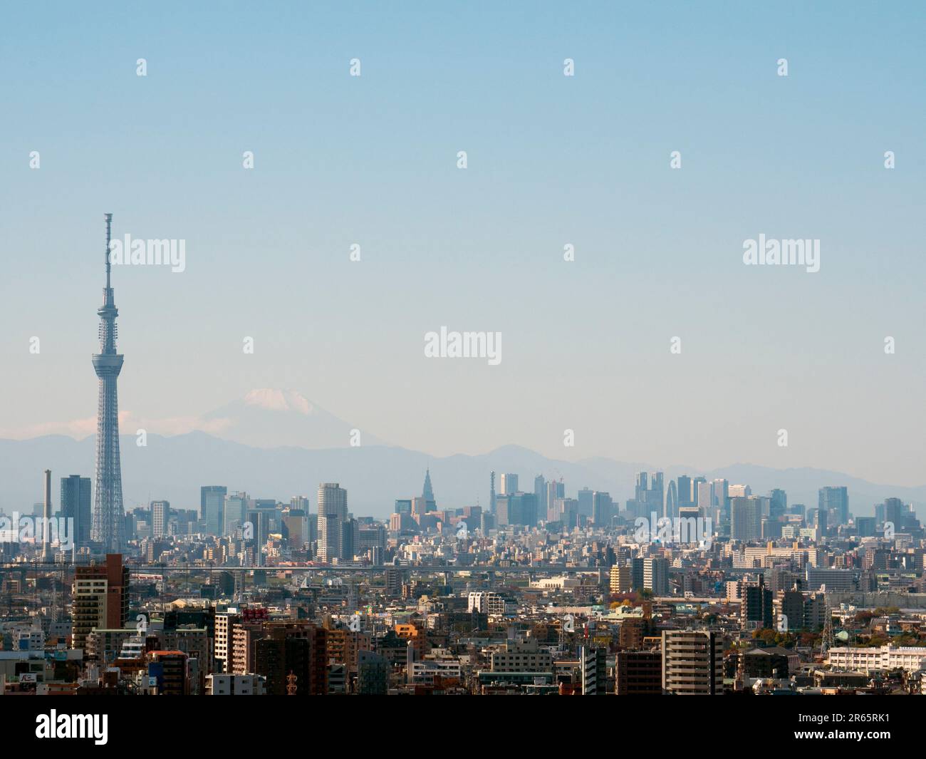Tokyo Sky Tree e Monte Fuji Foto Stock