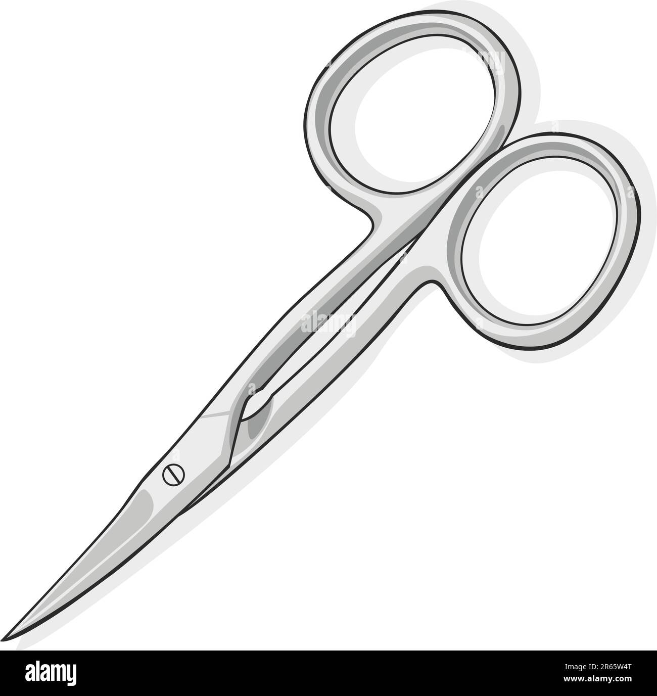 illustrazione vettoriale completamente modificabile delle forbici per manicure Illustrazione Vettoriale