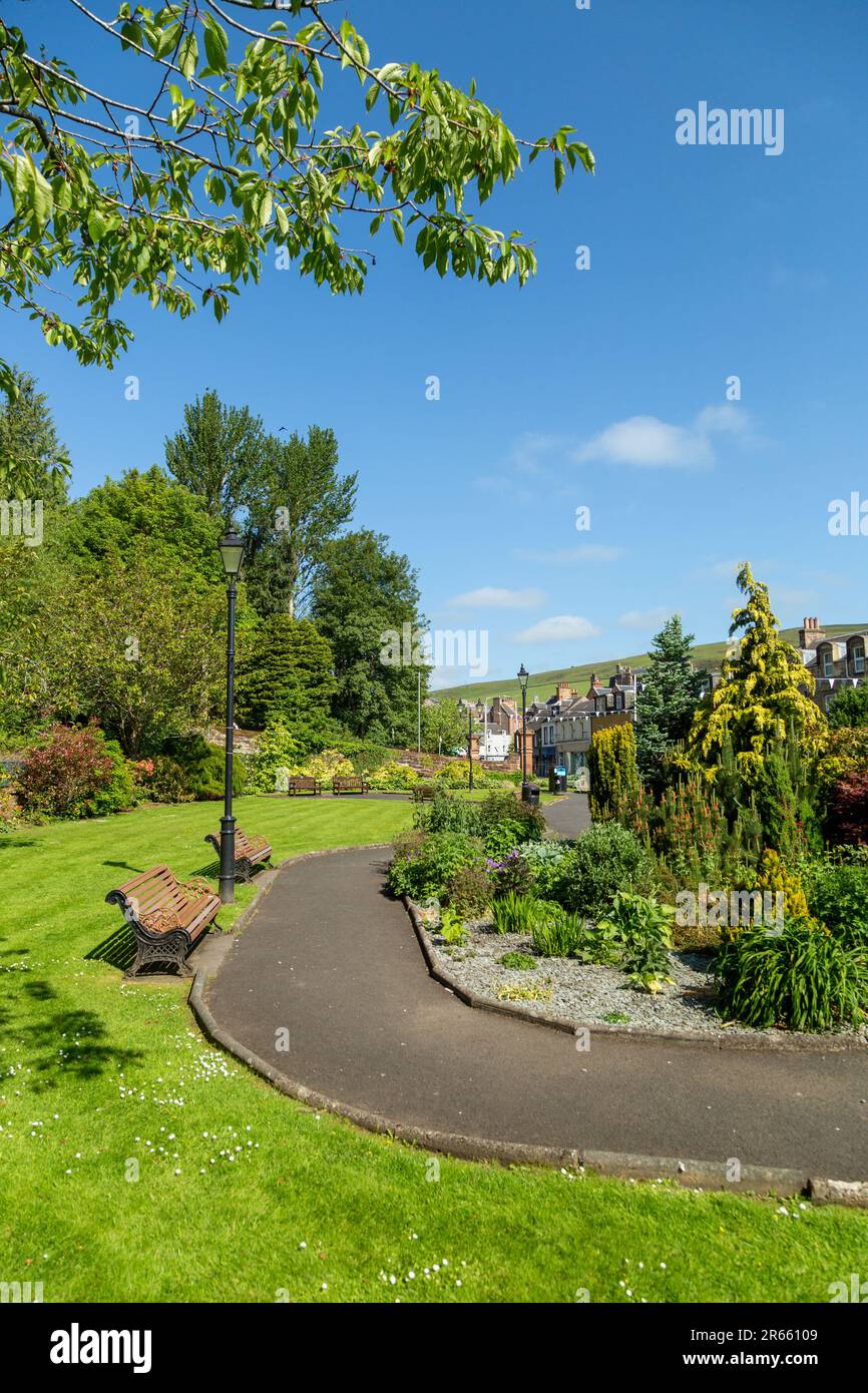 Bank St Garden Galashiels, Scottish Borders, Scotland Foto Stock