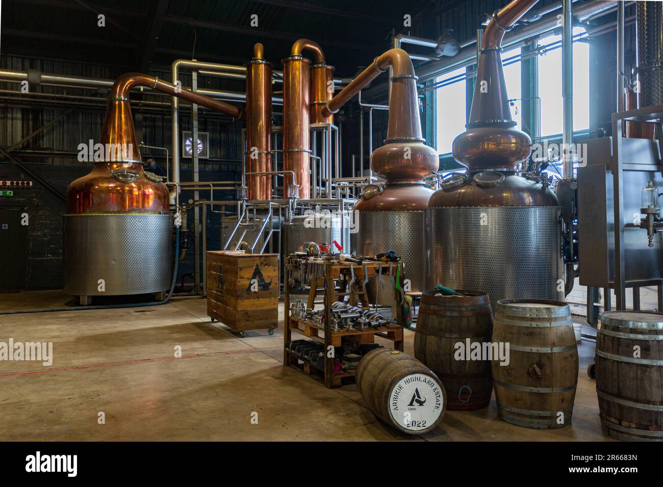 Distilleria Arbikie Highland Estate, Highlands , Montrose, Scozia Foto Stock