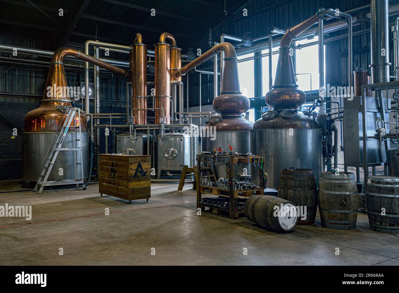 Distilleria Arbikie Highland Estate, Highlands , Montrose, Scozia Foto Stock