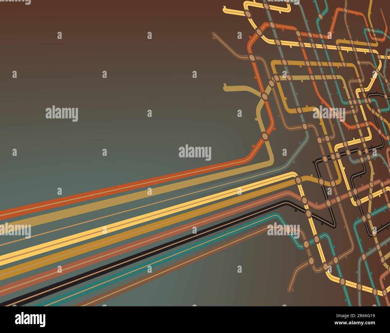 Abstract modificabile sfondo vettoriale di una mappa della metropolitana Illustrazione Vettoriale