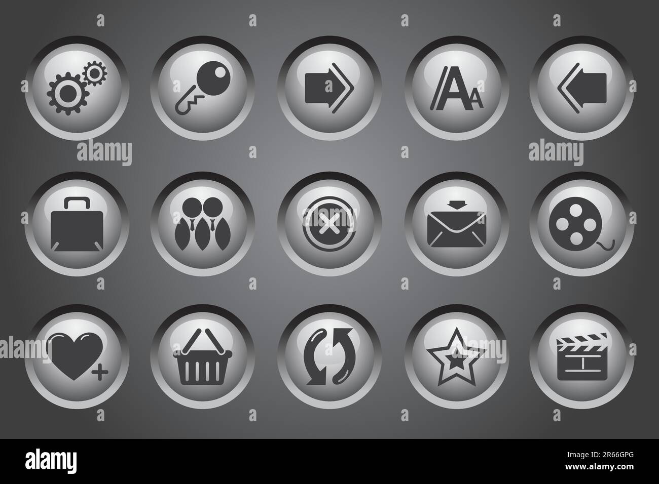 icone del sito web e di internet Illustrazione Vettoriale