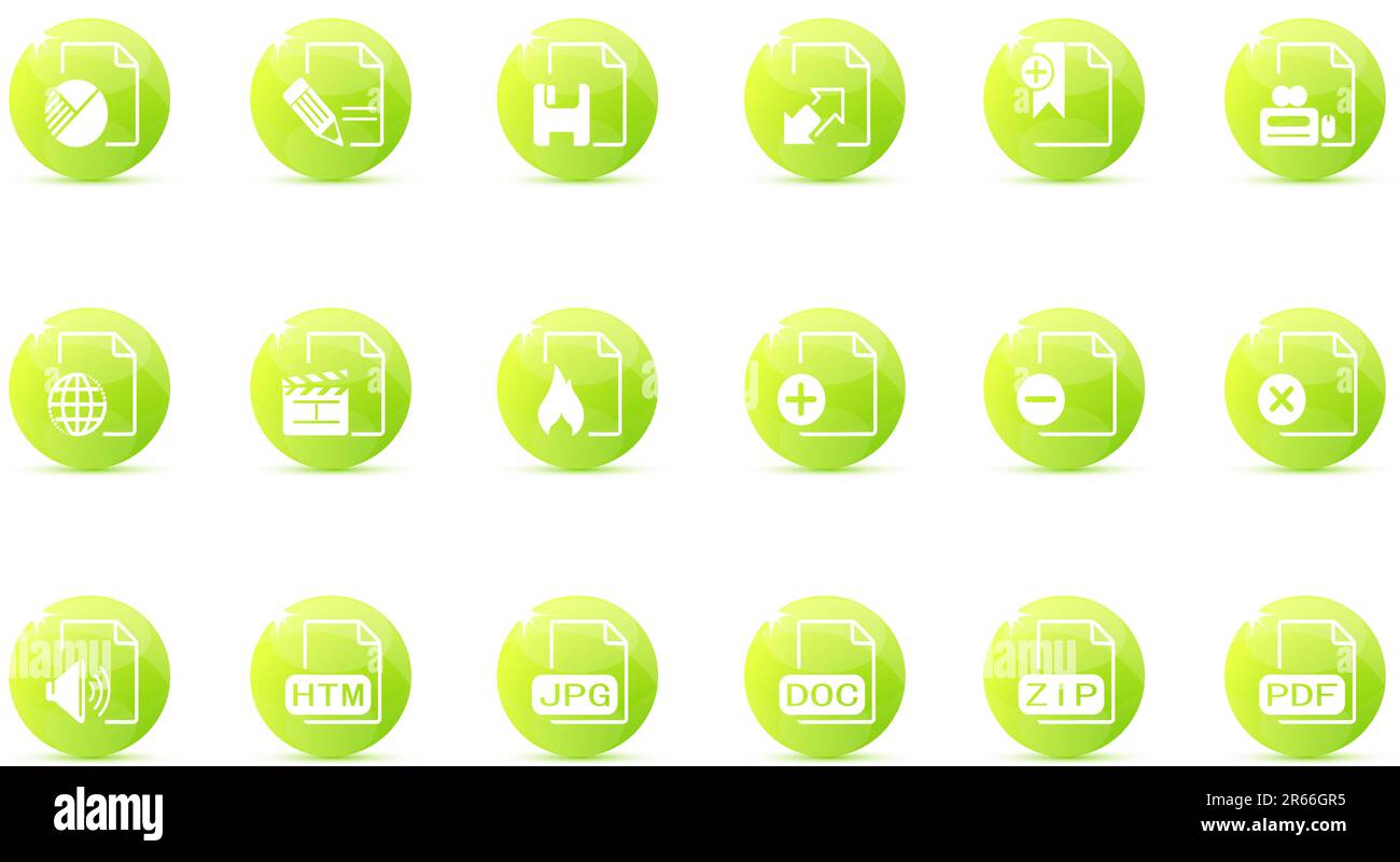 Formati documento e file Illustrazione Vettoriale