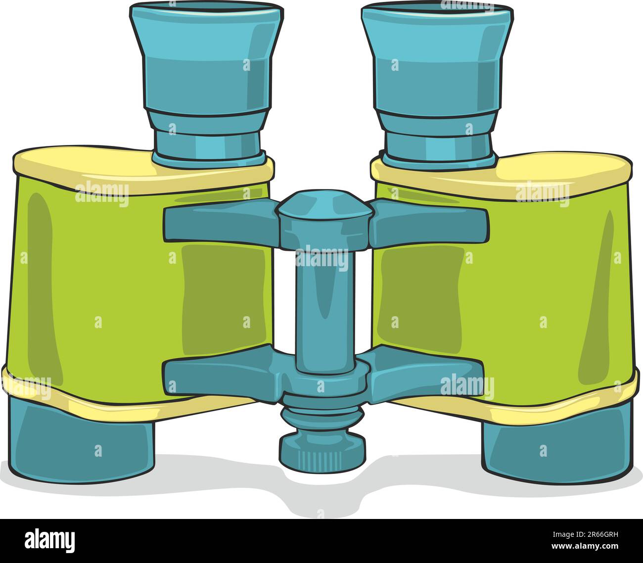 illustrazione completamente modificabile binoculare isolato Illustrazione Vettoriale