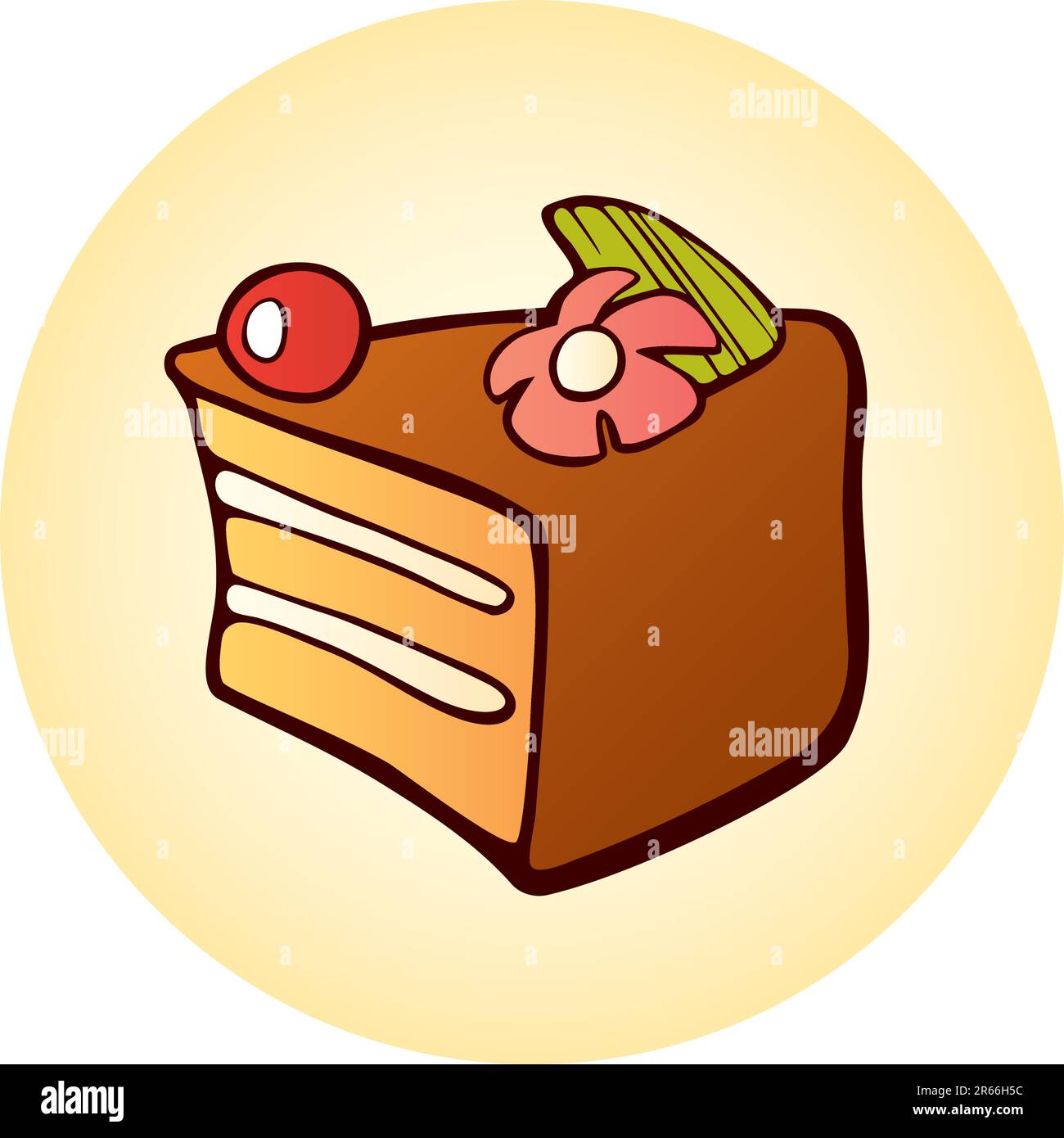 Illustrazione vettoriale della torta dolce Illustrazione Vettoriale