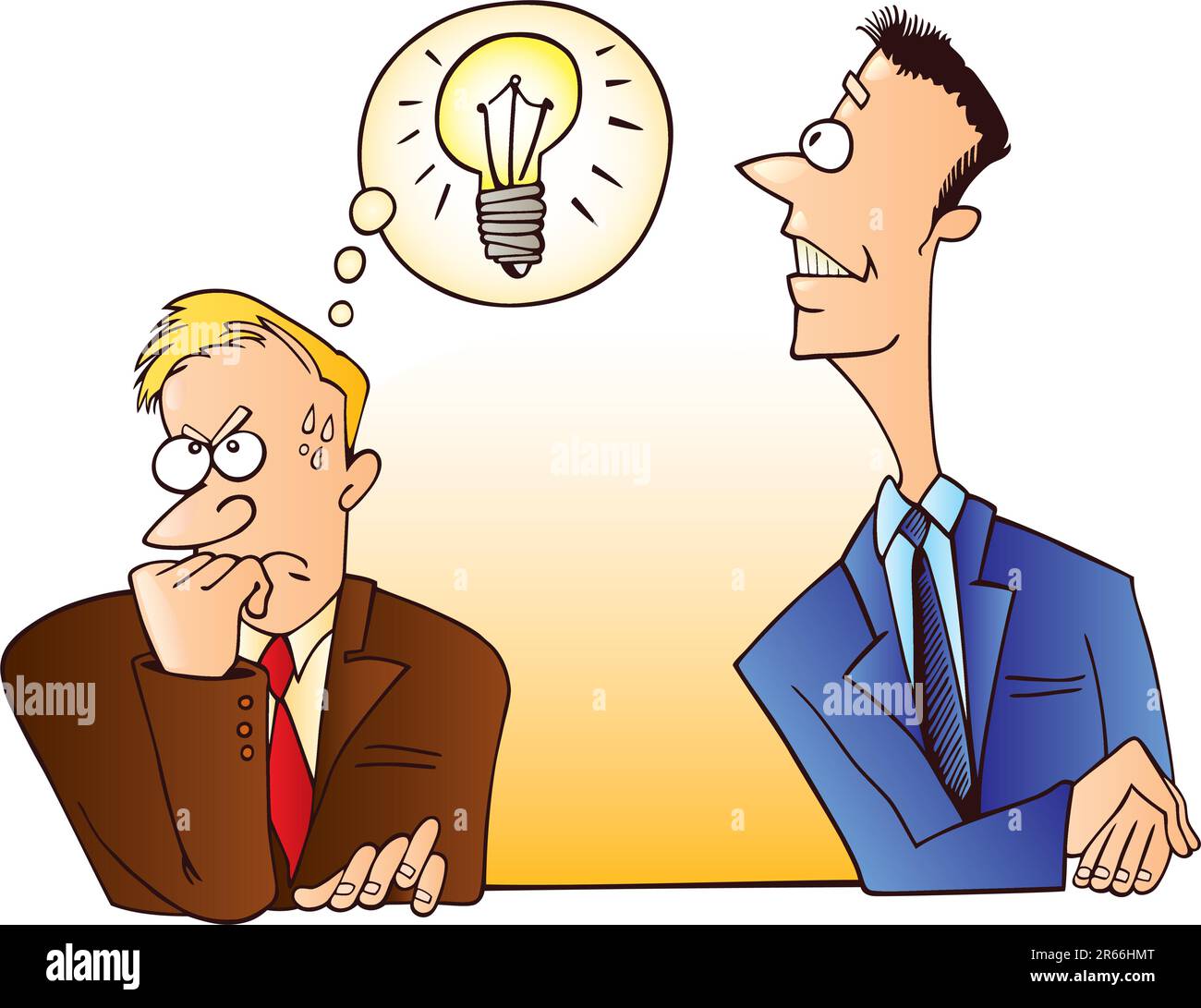 Illustrazione dell'uomo rubare un'idea Illustrazione Vettoriale