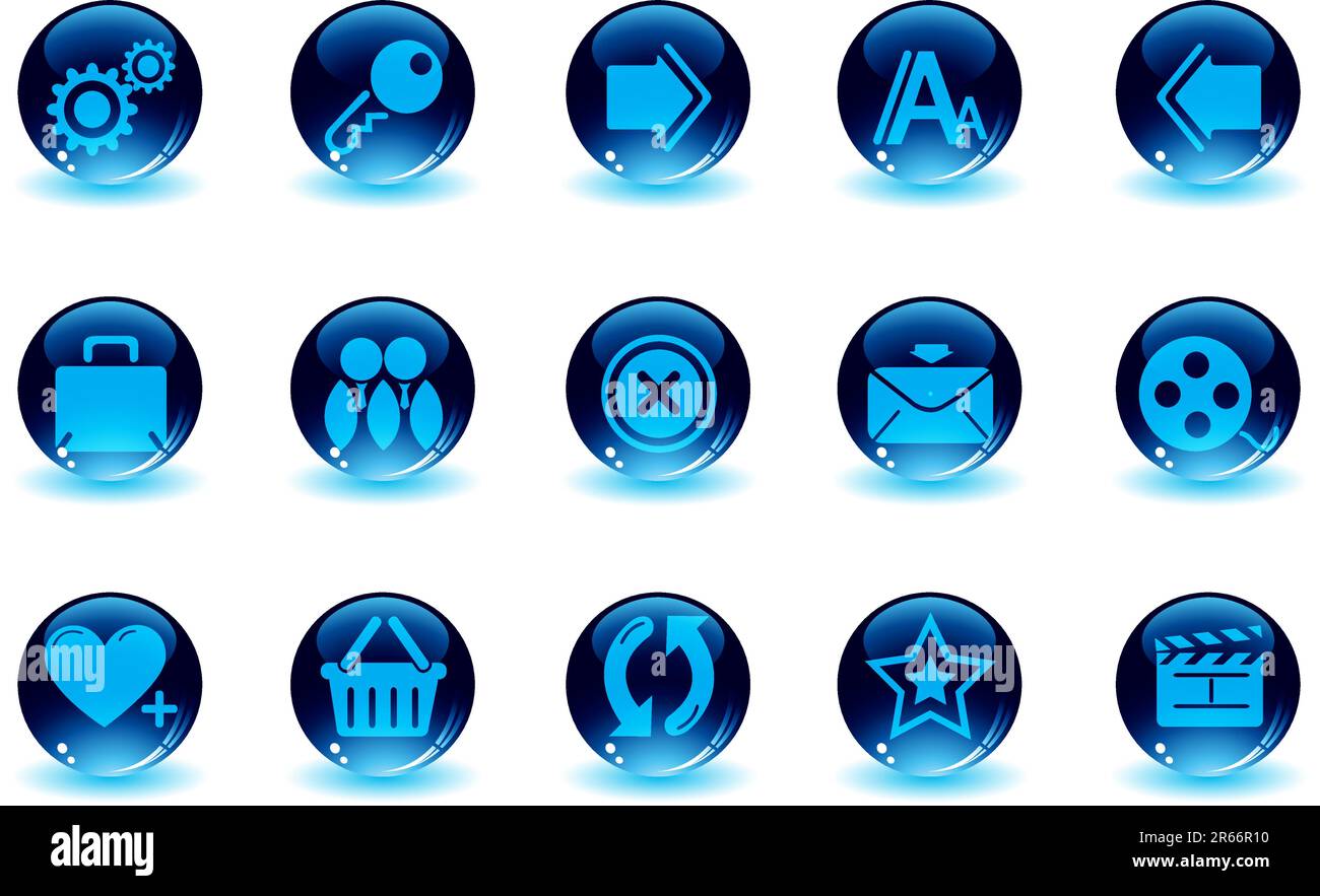 icone del sito web e di internet Illustrazione Vettoriale