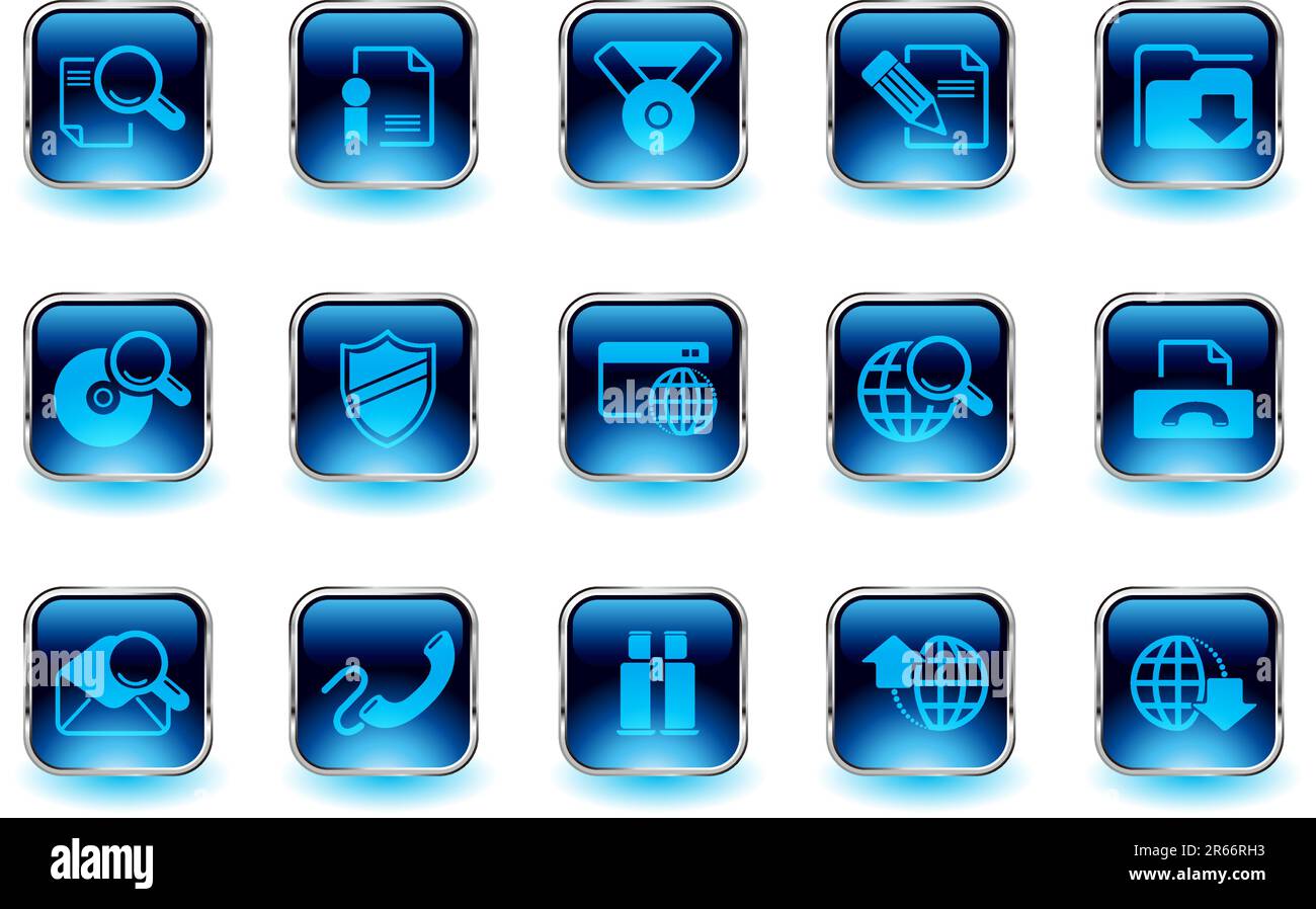 Icone di Internet Illustrazione Vettoriale