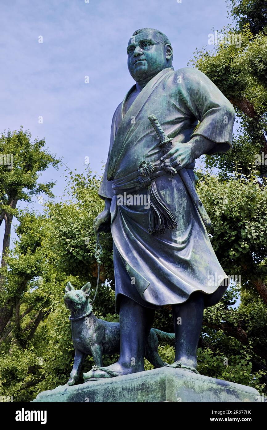 Saigo Takamori statua Foto Stock