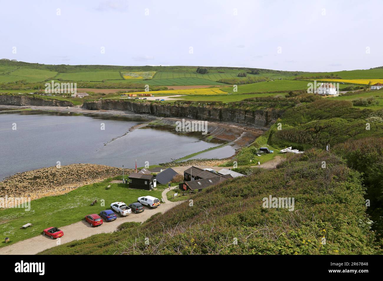 Wild Seas Centre, Kimmeridge Bay, Smedmore Estate, Wareham, Isola di Purbeck, Dorset, Inghilterra, Gran Bretagna, Regno Unito, Europa Foto Stock