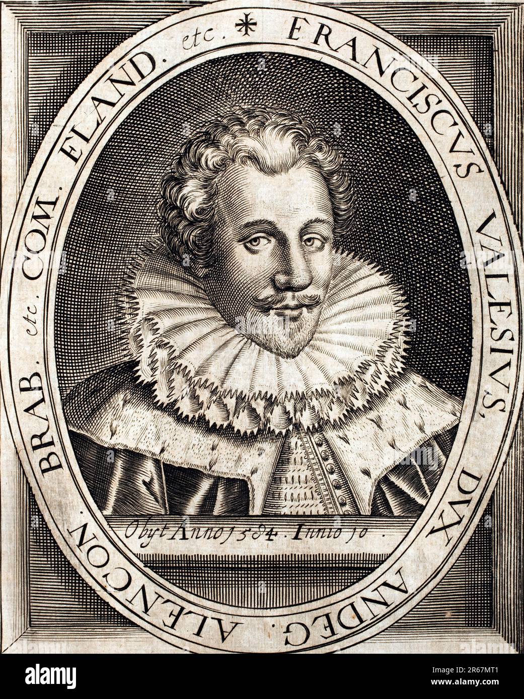 Francesco, Duca d'Angiò, Monsieur Francesco, Duca d'Angiò e Alenca (1555 – 1584) figlio più giovane del re Enrico II di Francia e di Caterina de' Medici. Foto Stock