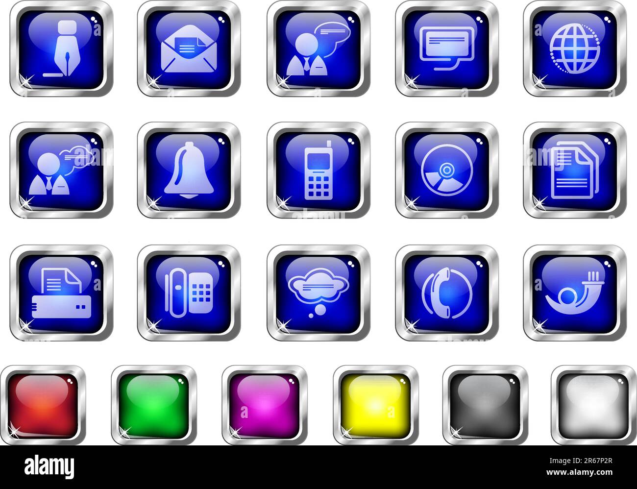 Icone di comunicazione Illustrazione Vettoriale