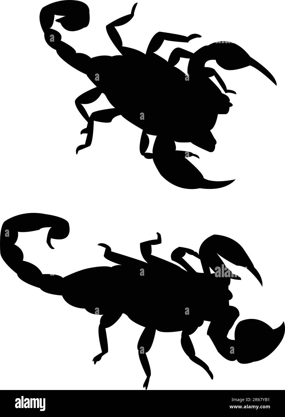 collezione scorpions silhouette - vector Illustrazione Vettoriale