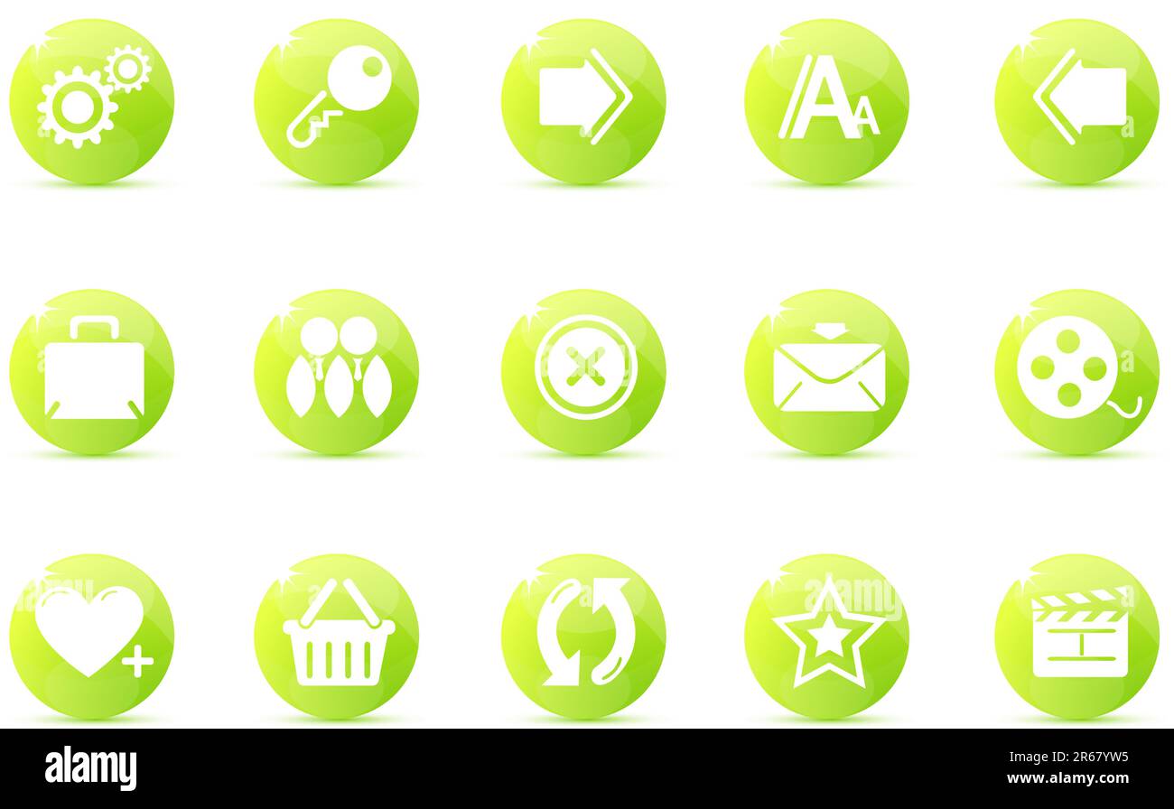 icone del sito web e di internet Illustrazione Vettoriale