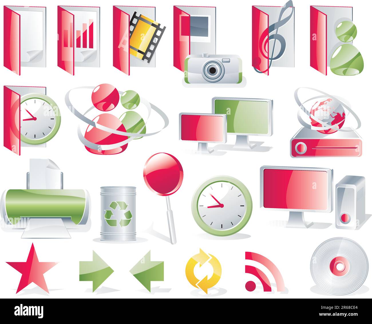 Set di icone moderne. Vettore. Facile da modificare Illustrazione Vettoriale