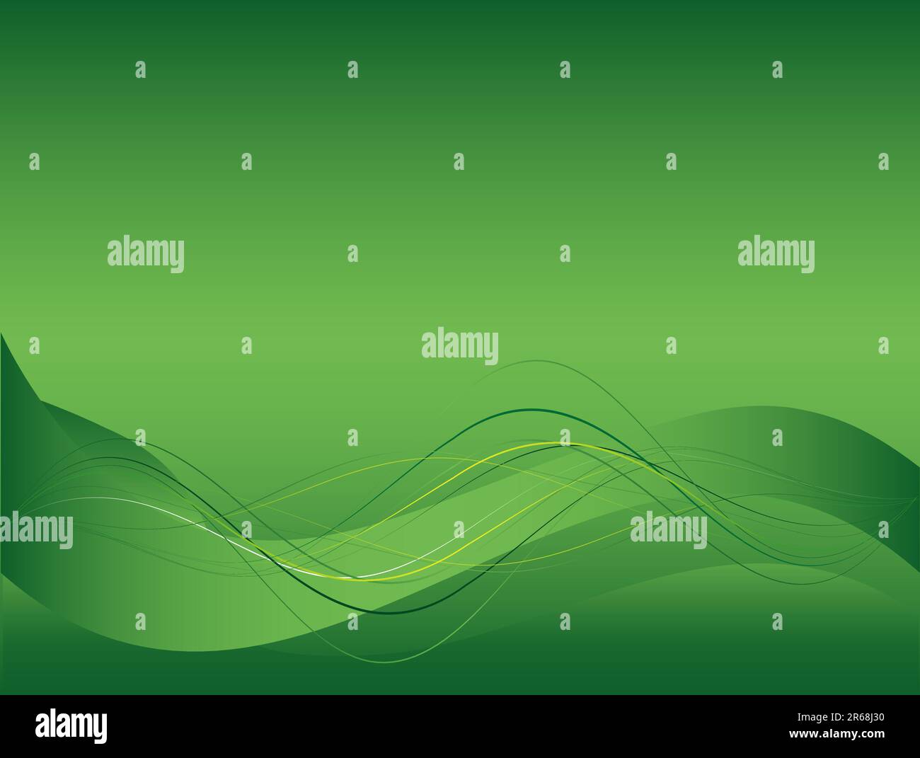 Sfondo con abstract linee lisce, una griglia e onde Illustrazione Vettoriale