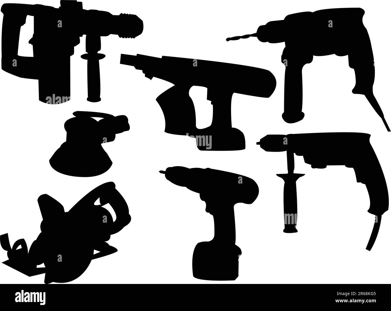 collezione di strumenti silhouette - vettoriale Illustrazione Vettoriale