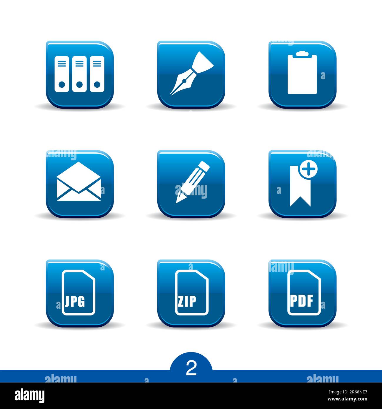 Imposta nove icone Web di una serie del mio portfolio. Illustrazione Vettoriale