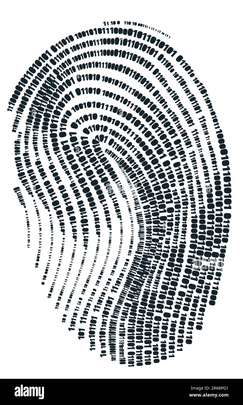 Impronta digitale - firma Web Illustrazione Vettoriale