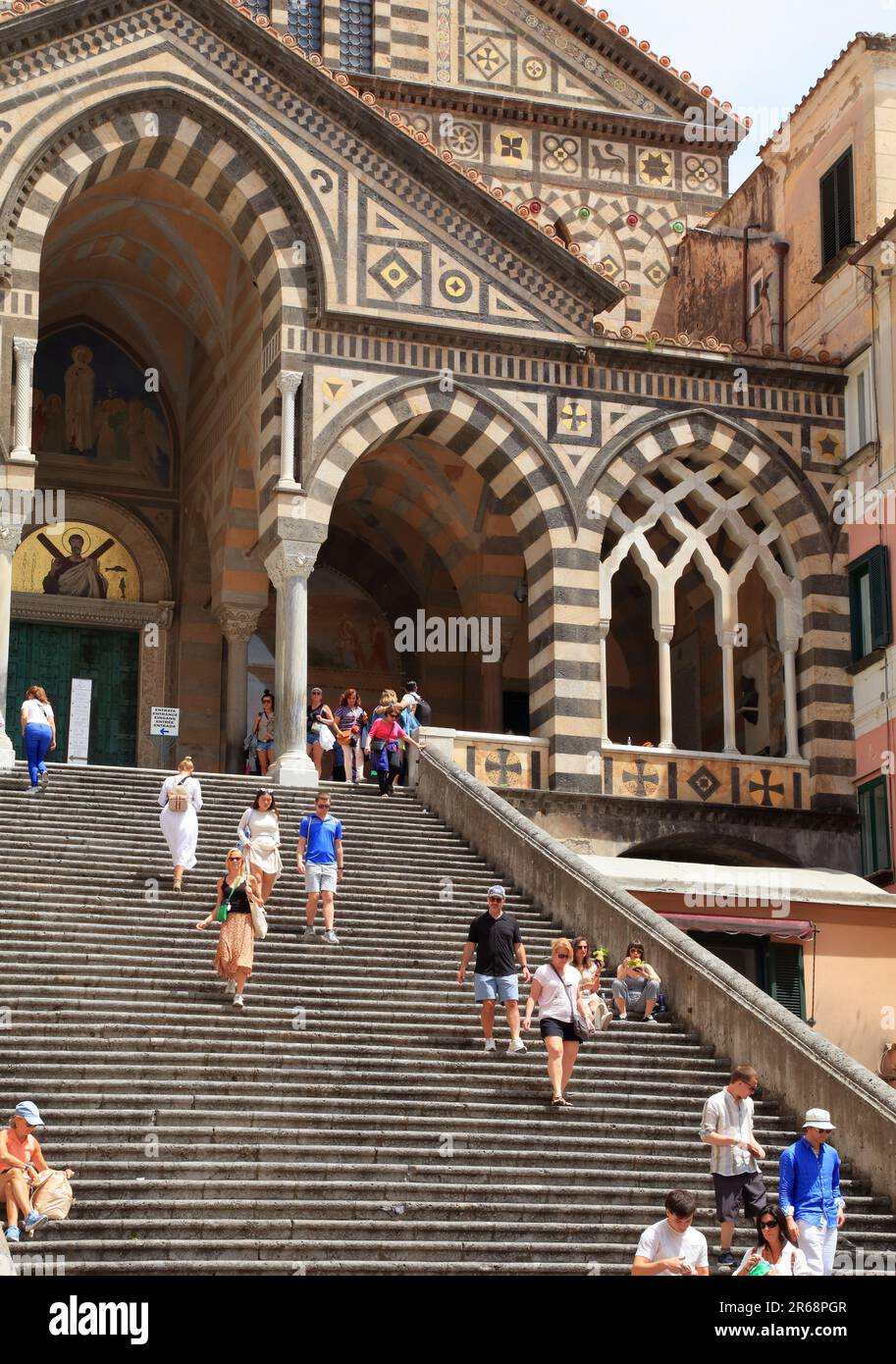 Duomo di Amalfi, Costiera Amalfitana (Costiera amalfitana / Costa d'Amalfi). Cattedrale di Sant'Andrea Foto Stock