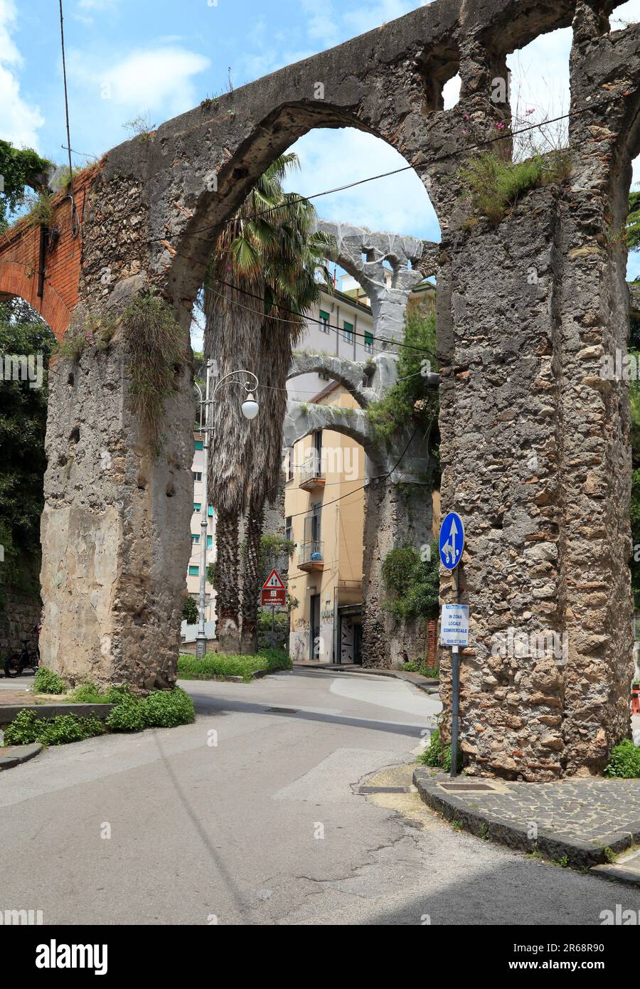 Acquedotto medievale di Salerno, Italia Foto Stock