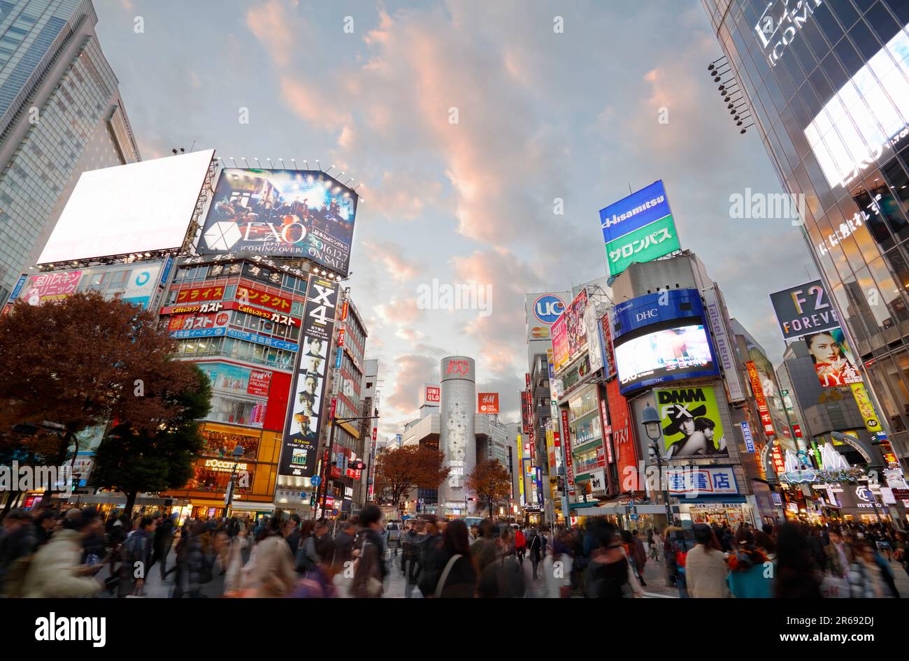 Shibuya crossing scramble Foto Stock
