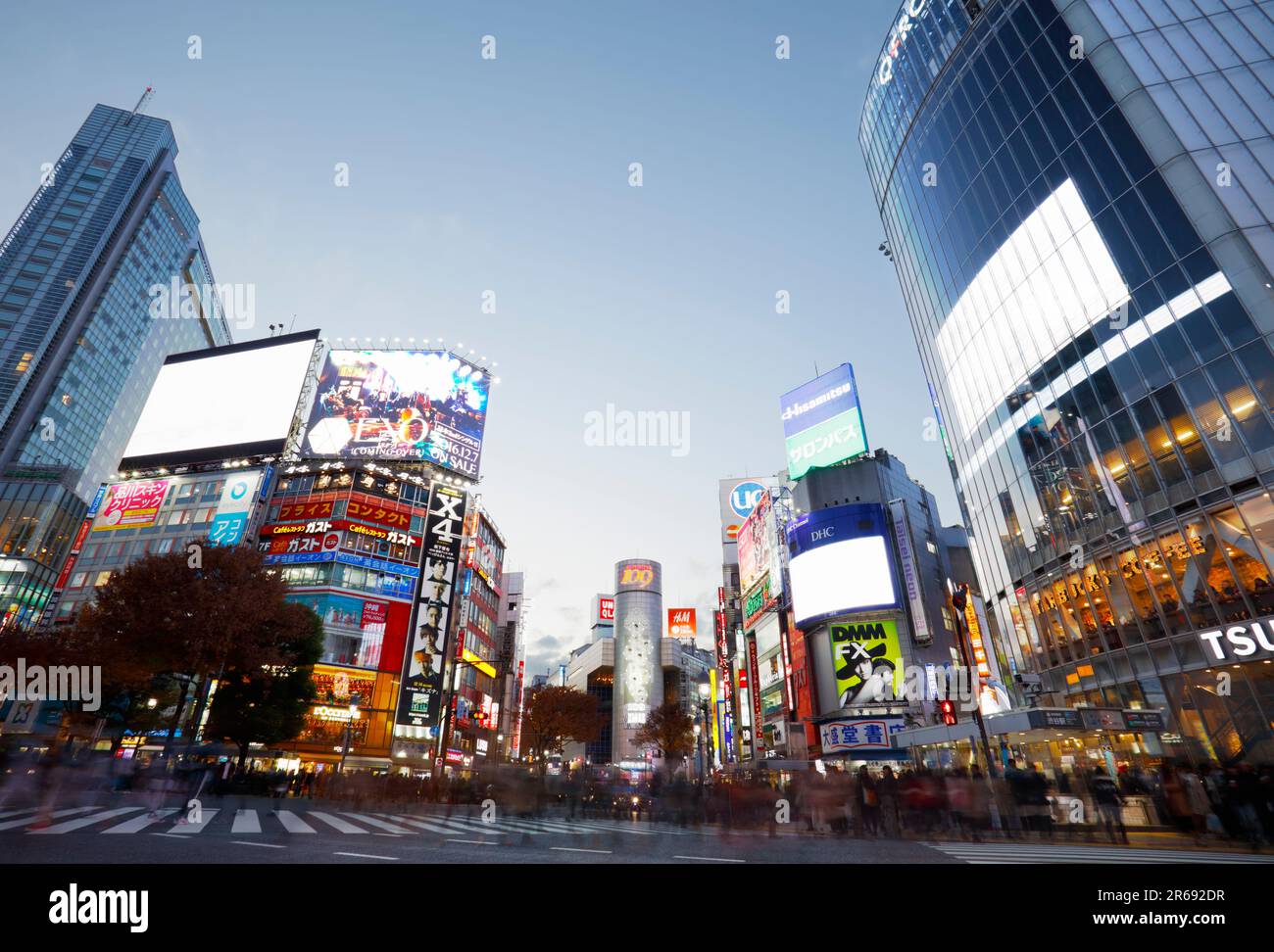 Shibuya crossing scramble Foto Stock