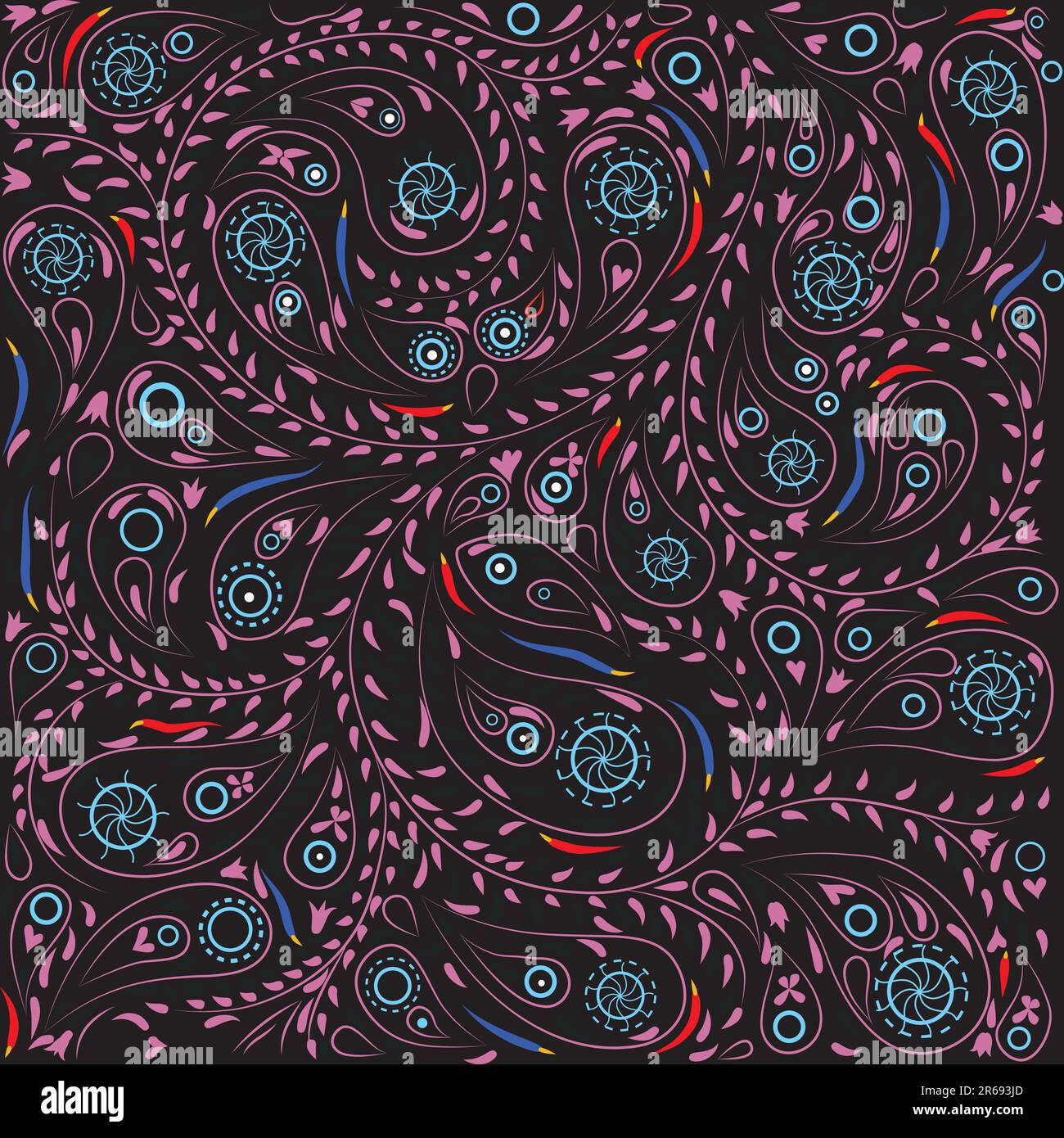 Motivo paisley orientale . Illustrazione vettoriale. Illustrazione Vettoriale