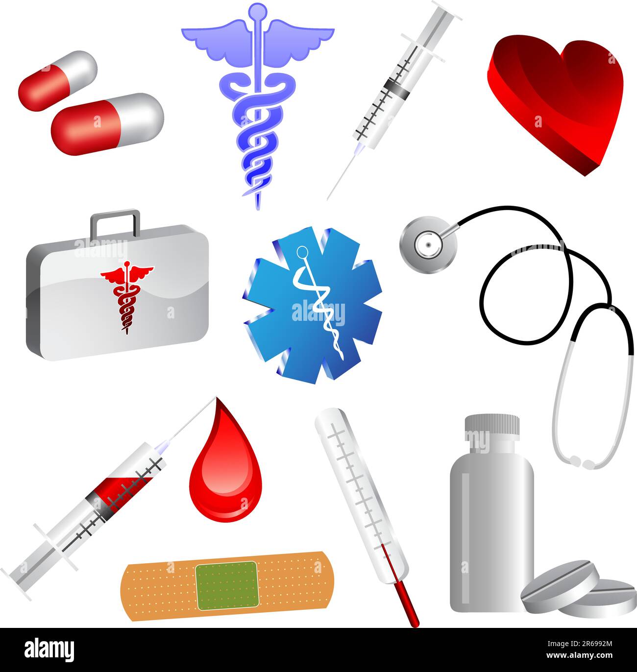 Raccolta di icone mediche vettoriali Illustrazione Vettoriale