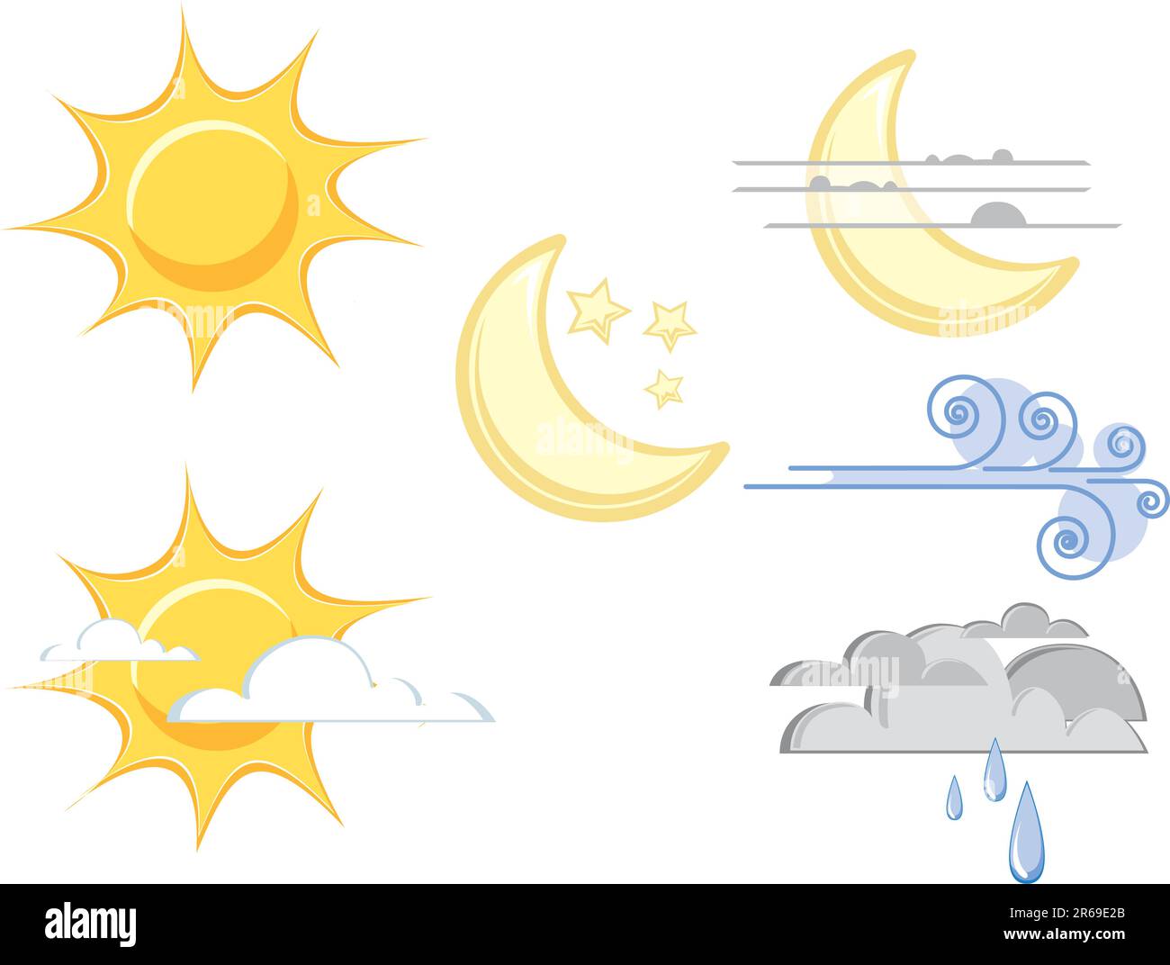 elementi di progettazione meteo per vari utilizzi Illustrazione Vettoriale elementi di progettazione meteo per vari utilizzi Illustrazione Vettoriale