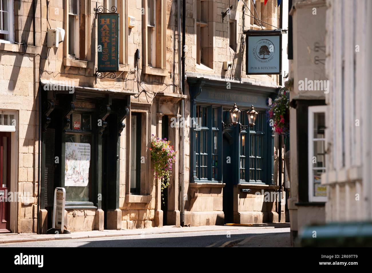Market Street, Hexham, Northumberland Foto Stock