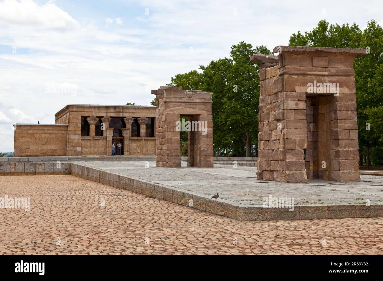 Madrid, Spagna - Giugno 06 2018: Il Tempio di Debod (in spagnolo: Templo de Debod) è un antico tempio egiziano che è stato smantellato e ricostruito a Madrid. Foto Stock