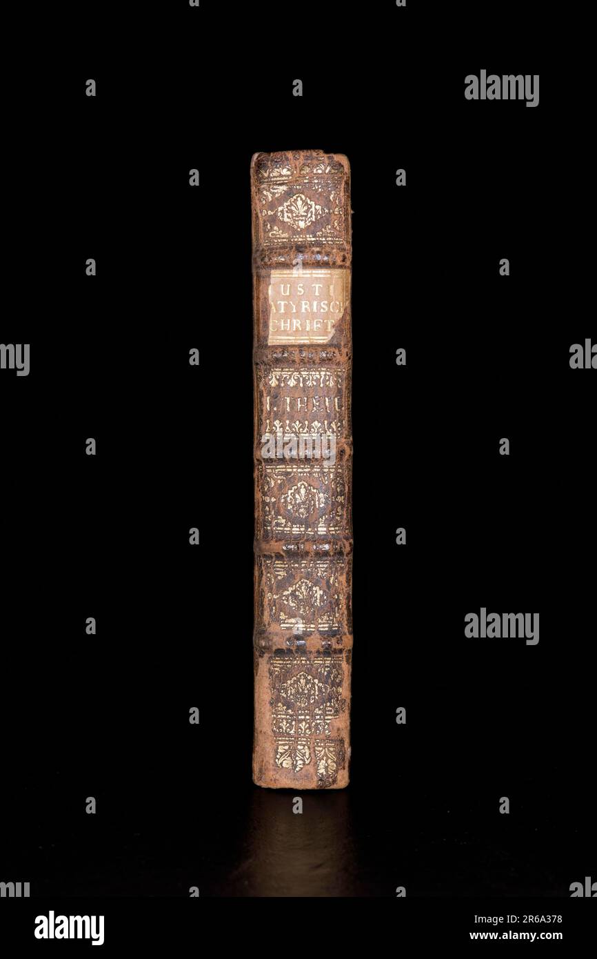 Colonna vertebrale del 1760, scritti satirici, primo volume di Joh. Heinr. Gottlobs von Justi Foto Stock