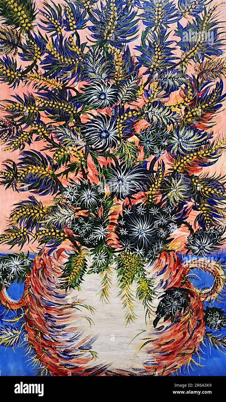 Séraphine de Senlis - Séraphine Louis - Bouquet di Mimosa (tagliato) - c1932 Foto Stock