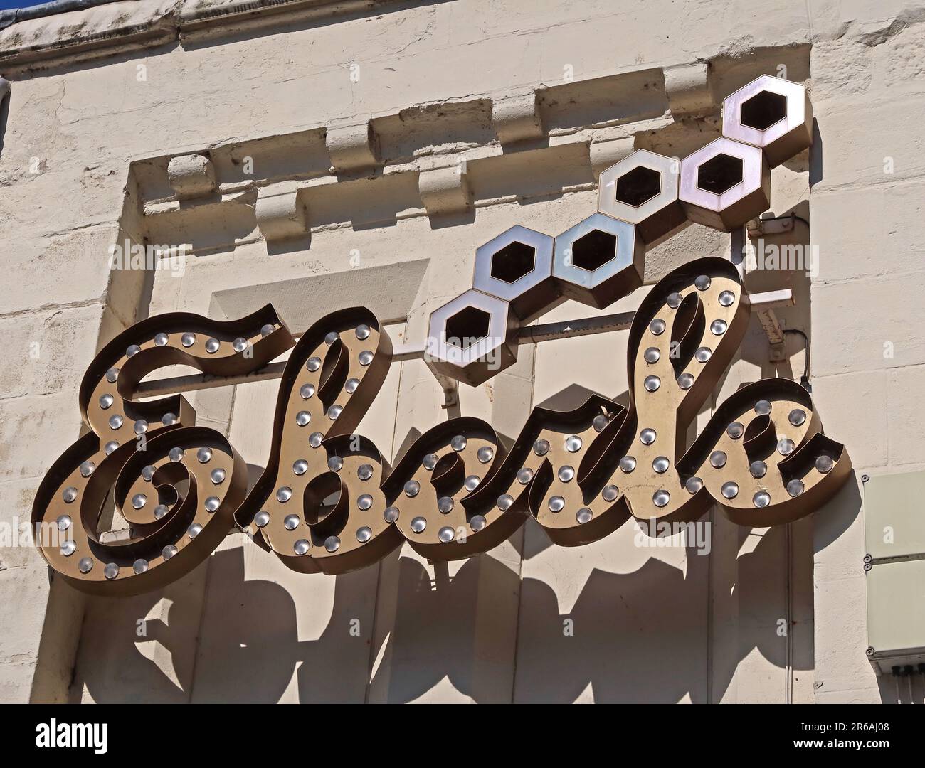 BCA Landscape Identity Eberle Street, è stata da tempo fondata come il cuore della comunità LGBT, a Liverpool Foto Stock